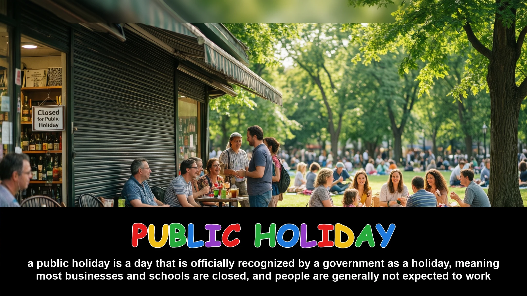 English Illustration for public holiday